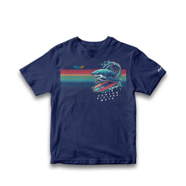 Surfing Shark Retro